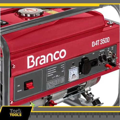 Gerador À Gasolina P/ Manual 7cv 3500w Avr B4t3500 Branco