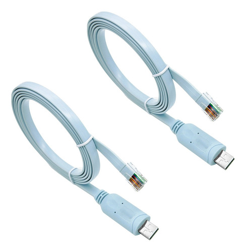 2 Juegos De Cables De Consola Usb Rj45 De 6 Pies Para Window