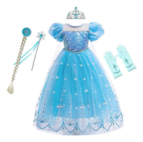 Hoizosg Frozen Elsa Princesa Vestir Para Niñas Disfraz De Ha