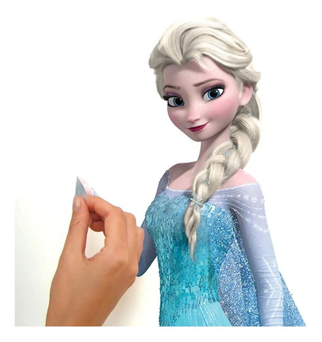 Adesivo De Parede Frozen Princesa Elsa Rmk2371 Reutilizável