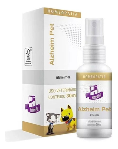 Alzheim Pet 30ml Homeopatia Realh Para Cães E Gatos