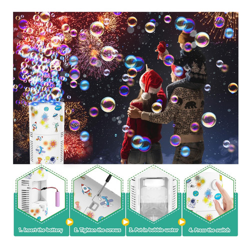 Máquina De Burbujas Panacare Para Niños, Fuegos Artificiales
