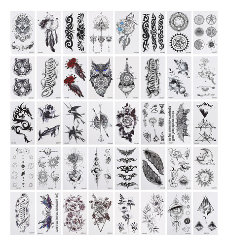 Calcomanías De Tatuaje, Versión Coreana, 40 Hojas
