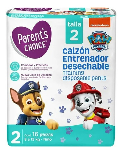 Calzón Entrenador Parent's Choice Desechables Talla 2 Niño 1