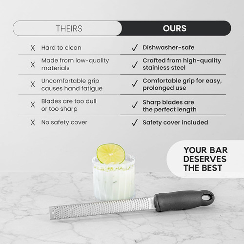 A Bar Above Premium Zester - Rallador Manual Resistente P...