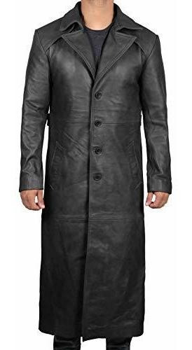 Gabardina De Invierno Marrón Para Hombre - Abrigo Largo De C