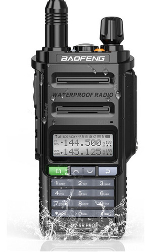 Walkie-talkie Baofeng Sumergible UV9R PRO y frecuencia VHF/UHF - negro 100V/240V