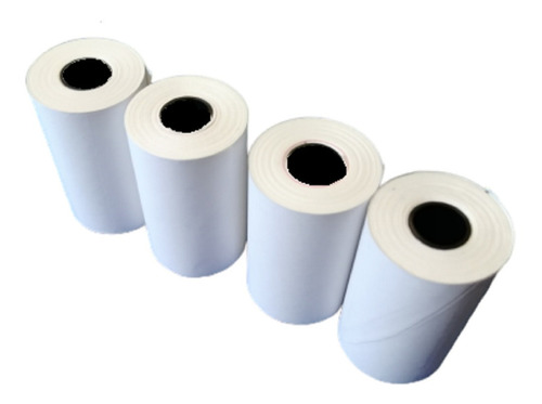 50 Rollos Papel Termico 57x35 Para Terminal Bancaria Color Blanco