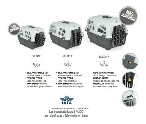 Imagen 6 de 9 de Transportadora Mascotas Skudo 7 (105x73x76) | Cancat