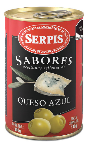 Aceitunas Serpis Rellenas de Queso Azul 300g
