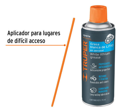 Grasa Blanca De Litio En Aerosol 295 Ml Spray Truper