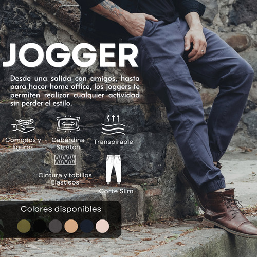 2 Pack Holstone Pantalón Chino + Jogger Slim Para Hombre