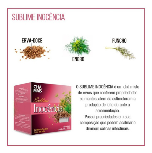 Chá Inocência - Chá Misto De Erva Doce + Funcho Com Endro