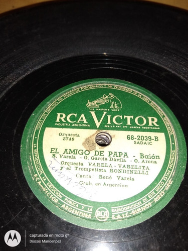 Pasta Varela Varelita Rondinelli Rca Victor C126