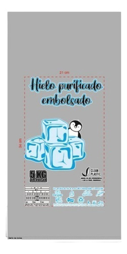 Bolsa P/hielo Genérico De 5 Kg 30x60 (1200 Pz./25 Kg)
