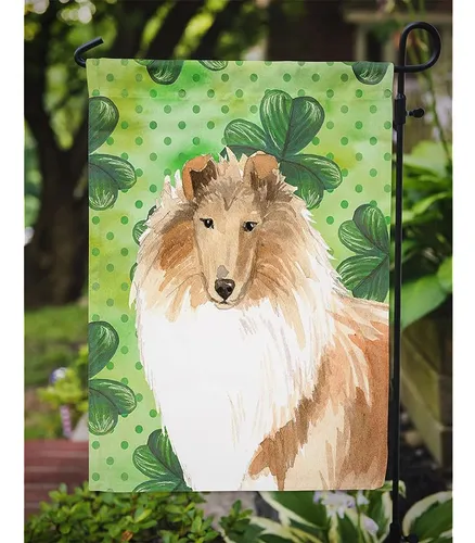 Caroline's Treasures Ck1793gf Shamrocks Rough Collie Garden