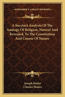 Libro A Succinct Analysis Of The Analogy Of Religion, Nat...