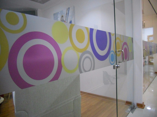 Imagen 9 de 9 de Vinilo Arenado Estampado Premium Para Vidrios 120*100 Cm
