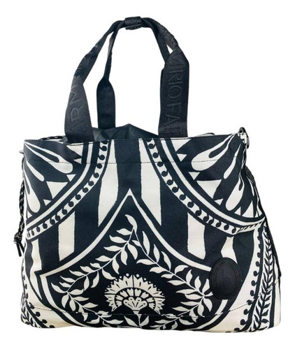 Bolsa Transversal Farm Me Leva Alto Inverno Bolsa Carioca Design Florido De Lona  Preta Com Alça De Ombro Preta Alças De Cor Preto E Ferragens Níquel