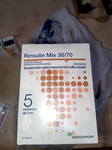 Insulina Rinsulin Cartuchos Y Ampollas Refrigerados 