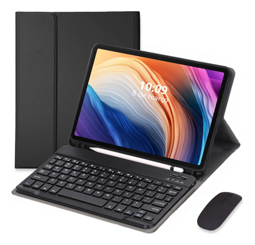 Capa Tablet+teclado+mouse Para iPad 10.2'' 9ª 8ª 7ª Geração