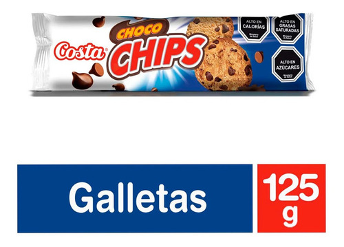 Galletas Choco Chips Costa 125gr(3unidad)-super