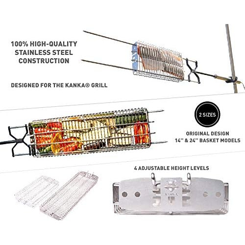 Cesta De Parrilla Xl Grill. ¡doble Tamaño Que Cestas ...