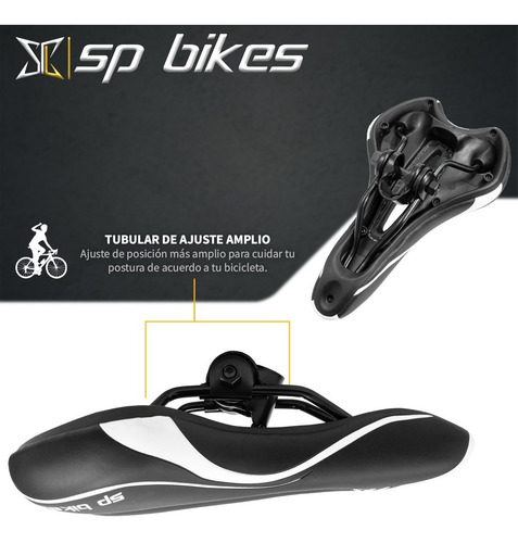 Imagen 7 de 8 de Asiento Para Bicicleta Mtb Prostatico Gel Visible Vzr