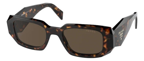 Gafas de sol Prada 0pr 17ws 2au8c149 para mujer, color negro, color vara de tortuga, lente de tortuga, color marrón, diseño rectangular