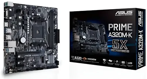 Tarjeta Madre Asus A320m-k Amd A320 Ryzen 1ra Gen A-series 7 Color