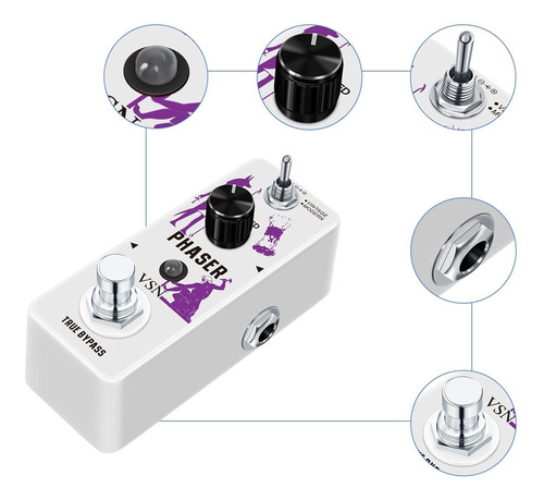 Vsn Guitarras Phaser Efecto Pedal Análogo Fase Efecto Pedal