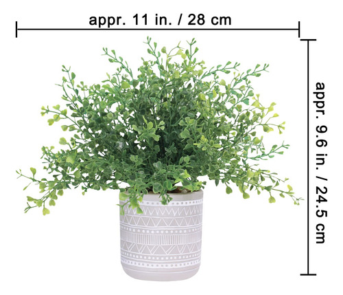Plantas Artificiales Eucalipto Boj Y Aloe En Maceta Gris Verde