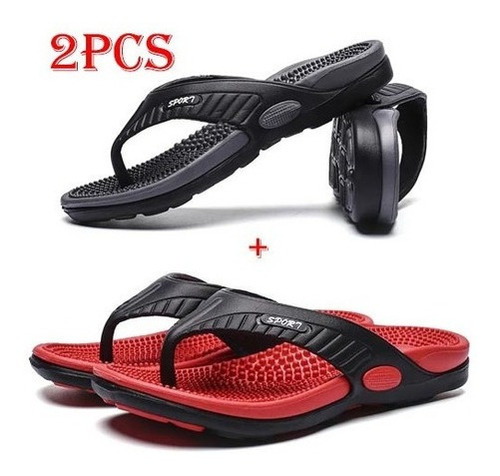 2pcs Chanclas De Masaje Zapatillas Ortopédicas Cómodas