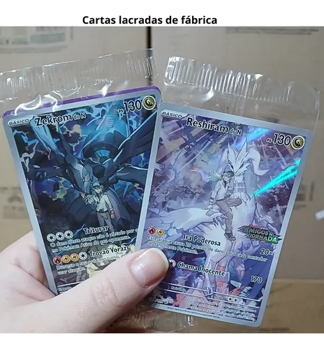 Kit 2 Cartas Lacradas Reshiram E Zekrom Do N Secretas