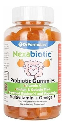 Gomitas Omega 3 Y Probióticos Niños, Drformula, 120 Unidad