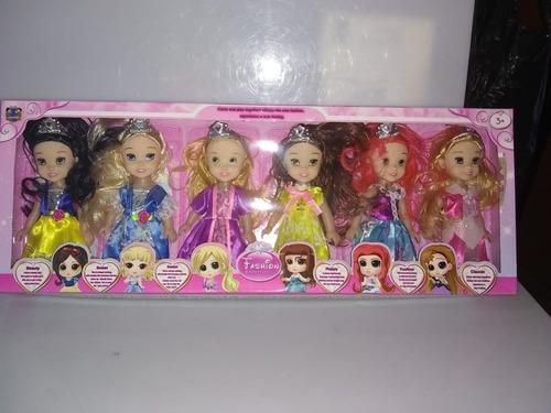 Set Princesas Disney Cenicienta Ariel Bella New 15 Cm