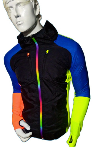 Chaqueta Running Rompevientos Multicolor 