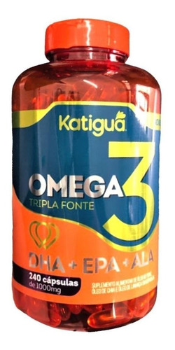 Omega 3 Katigua 240 Capsulas - Tripla Fonte. Sabor Sem sabor