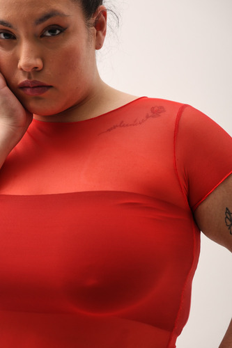 Remera Top Para Salir Tul Woka Mujer Naif