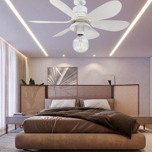 Ventilador De Techo Tianlai Lv12w20 42 Cm 100w 12w Cantidad De Aspas 6 Estructura Blanco Aspas Blanco Frío Diámetro 41.91 Cm Frecuencia 50hz Material De Las Aspas Plástico