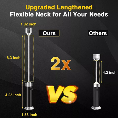 2 Luminárias Flexíveis Churrasqueira Com 9 Leds E Imã Kit