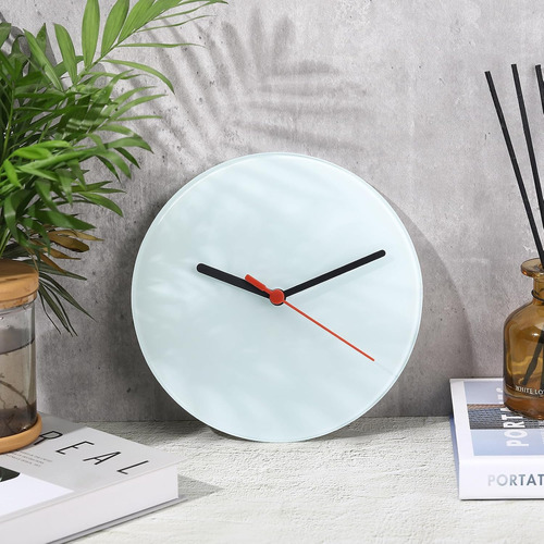 6 Relojes De Pared Blanco De Sublimación De Vidrio De ...