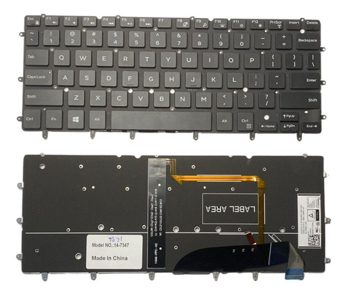 Teclado Para Dell Inspiron 13 7347 7348 7352 7359 Backlight Negro Inglés Us