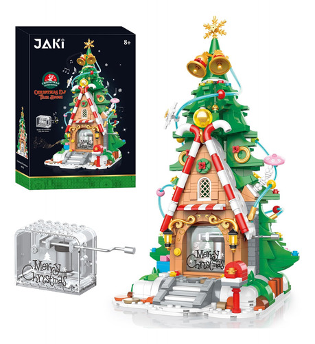 Kit Construcción Casa Árbol Navideño Música Ladrillo Educati