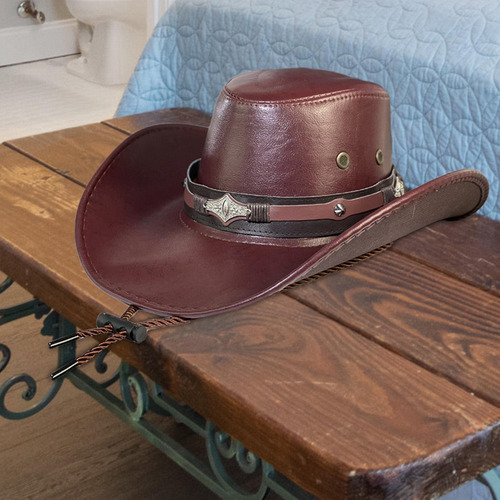 Sombrero De Vaquero Con Correa Ajustable Para La Barbilla,