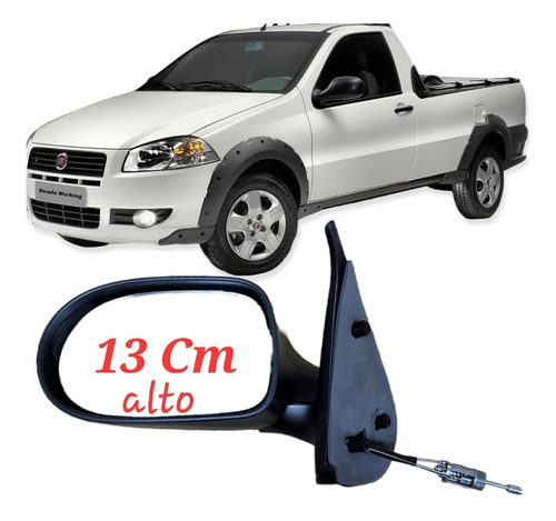 Imagen 1 de 8 de Espejo Fiat Palio Strada 2012 F2 3 Puertas C/cont Ancho Izq