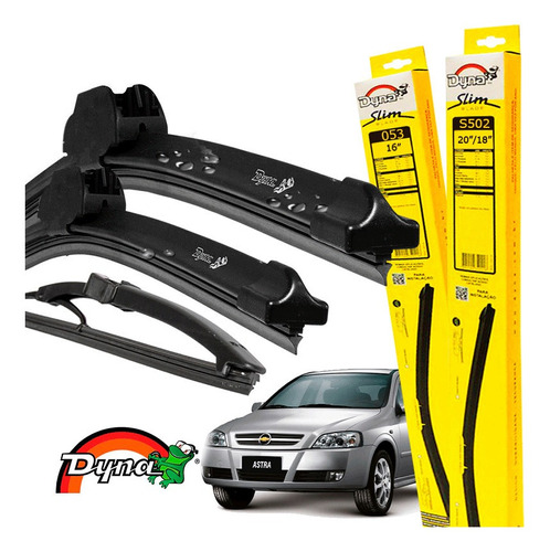 Kit Limpador Parabrisa Original Gm Astra 1999 A 2011 Dyna