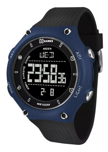 Relógio Masculino X-games Digital Xmppd479 Pxpx Azul Preto