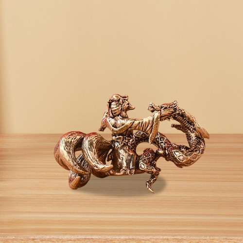 Figura En Miniatura Vintage, Mini Estatua De Hada Y Dragón