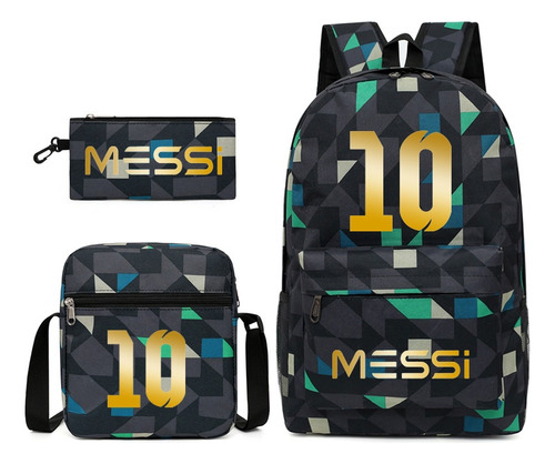 New Lionel Messi 10 Mochila Set De 3 Unisex, Bolsa Para Lápi